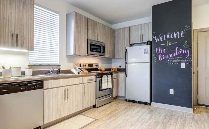 boundary apartments kitchen luxury apartments near east carolina university ecu greenville nc